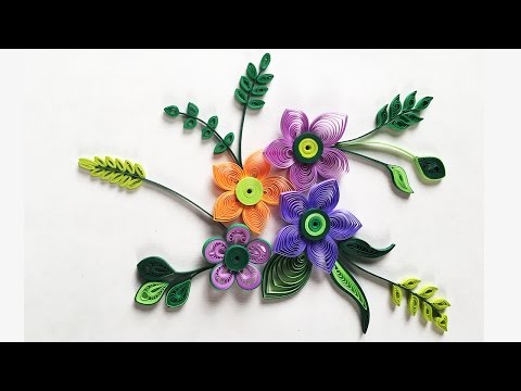 How To Make Small Paper Flower With Paper Strips | Quilling Made Easy