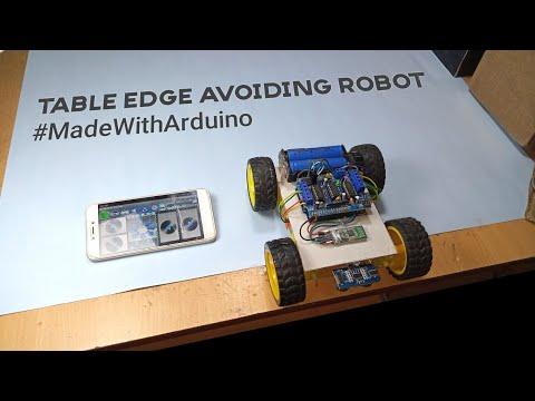 How To Make Table Edge Avoiding Robot || #MadeWithArduino.