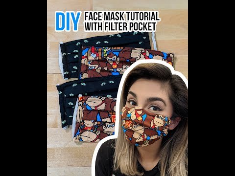 How To Make a FACE MASK With A Filter Pocket | DIY Sewing Tutorial #FaceMask