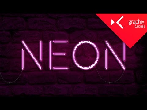 How To Make a Realistic Neon Light Text Effect - Adobe Photoshop CC 2015 Tutorial - GraphixTV