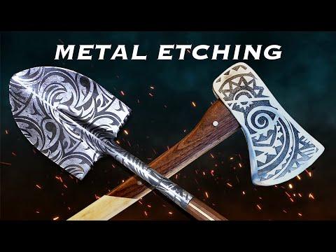 How To Metal Etch // Easy Metal Etching Using Electricity and Rust Removal