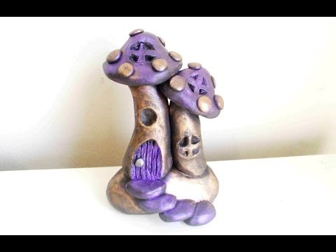 How To Sculpt A Mushroom Fairy House In Polymer Clay 4X Speed