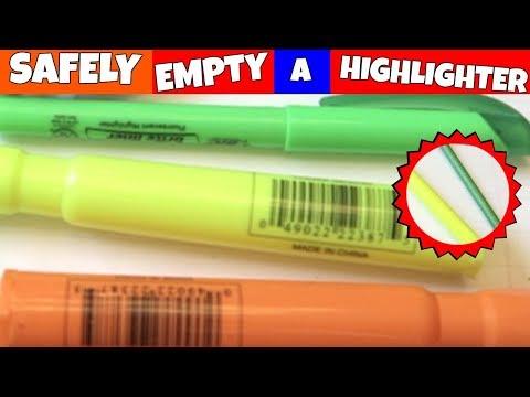 How To Take The Ink Out of a Highlighter - Kid Friendly