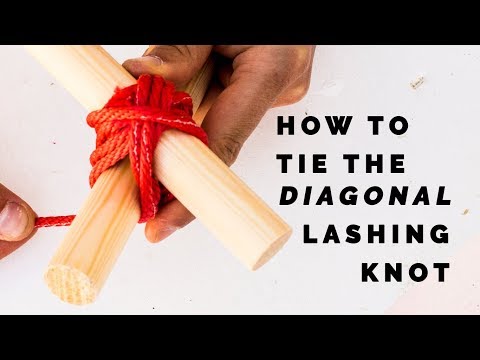 How To Tie The Diagonal Lashing Knot - Clever Japanese Hack