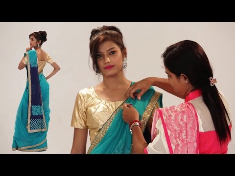 How To Wear A Saree In Bollywood Style - Party Style Saree Draping Step By Step With Thin Pleats