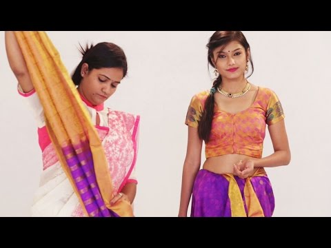 How To Wear South Indian Wedding Silk Saree with Thin Pleats Perfectly to Look Slim &amp;amp; Beautiful