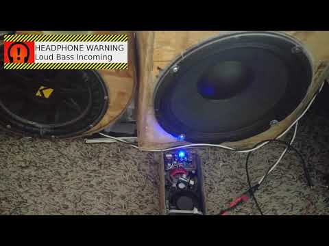 How my homemade self-oscillating class D amplifier works + BASS demo and 10'' Sub EXCURSION