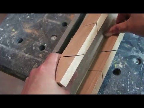 How sand corners using a mitre box