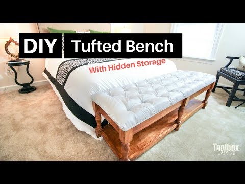 How to Build A DIY Tufted Bench| Home Decor (2018)