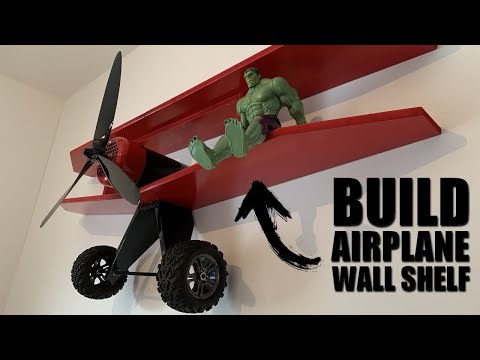 How to Build a Airplane Wall Shelf fo kids room - 100% DIY