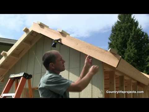 How to Build a Shed - Video 11 of 15 - How To Install Fascia Boards &amp;amp; Soffit Material on The Shed