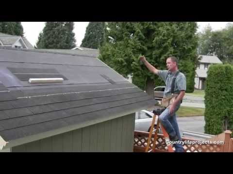 How to Build a Shed - Video 13 of 15 - How To Install a 3 Tab Asphalt Roof on The Shed