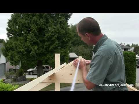 How to Build a Shed - Video 6 of 15 - Installing Trusses on The Shed