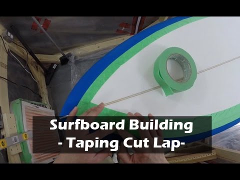 How to Build a Surfboard - 24 - Taping for Cut Lap, Mixing Epoxy, Glassing Prep Work