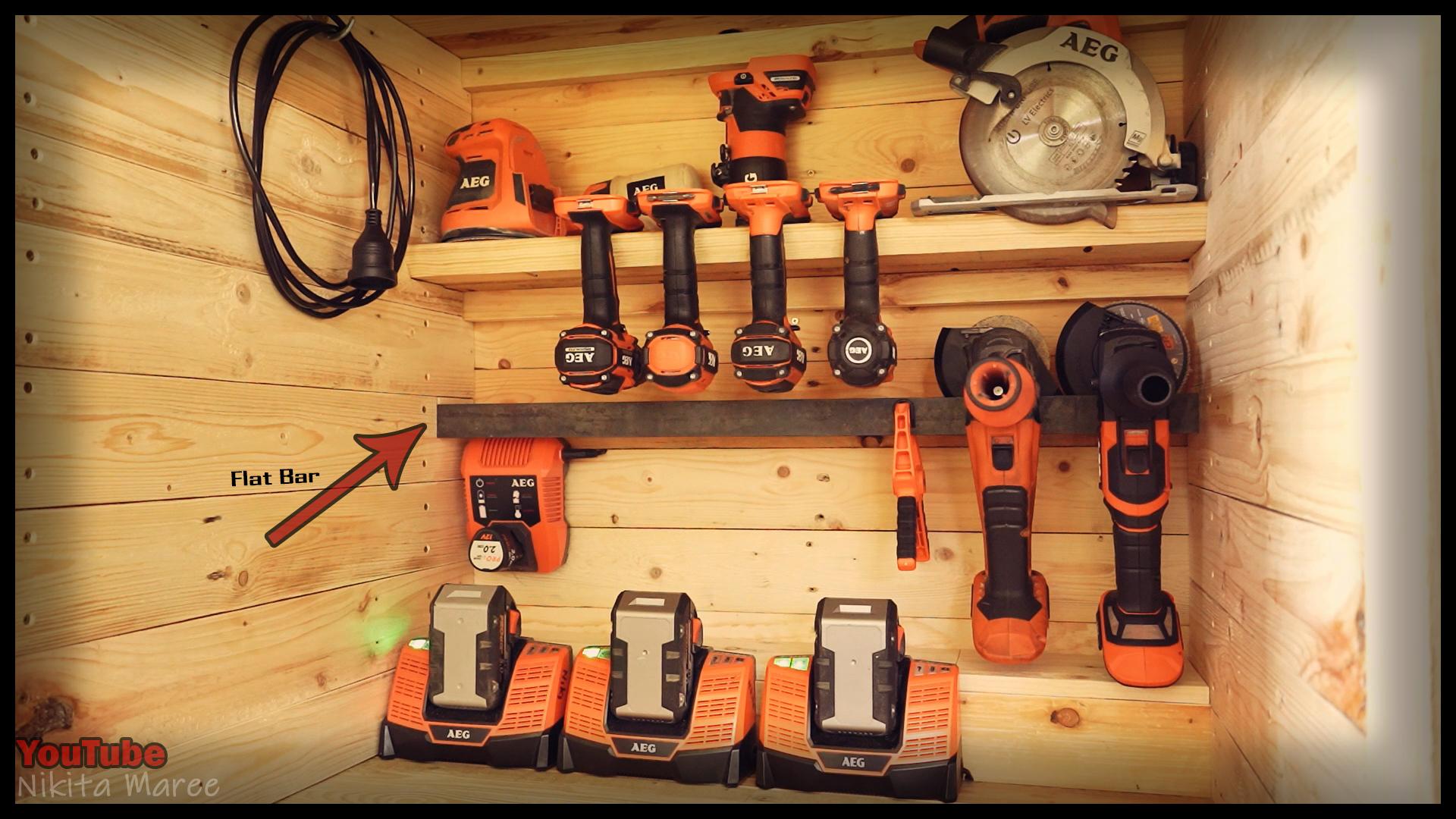 How to Build a tool shelf. DIY compact tool storage. Making a tool bench for battery tools (13).jpg