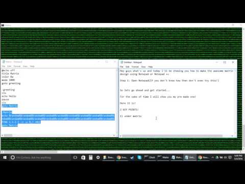 How to Create a Matrix Effect Using Notepad