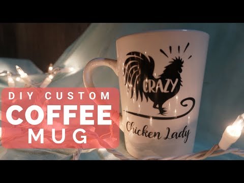 How to Custom Make a Coffee Mug with Vinyl... | www.ICreateCrafts.com