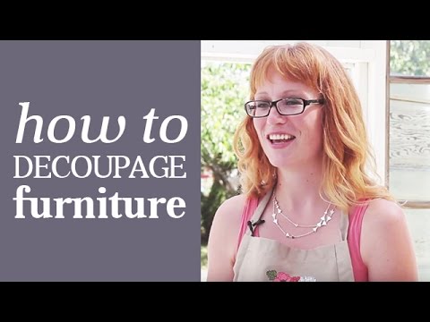 How to Decoupage Furniture &amp;amp; Home Decor with Image Transfer Medium | Decoupage Tutorial