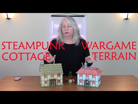 How to Design and Laser Cut a Steampunk Building and Country Cottage for Wargame Terrain