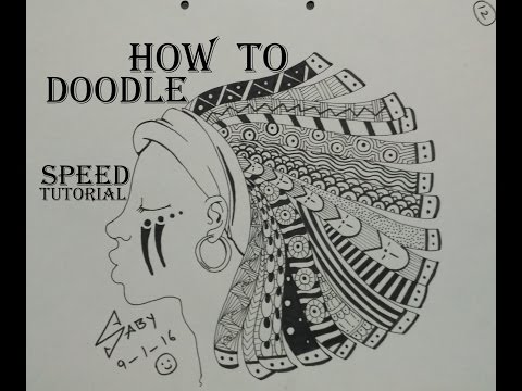 How to Draw Complex Zentangle Design, Doodle Art Drawing Speed tutorial Step by Step for Beginners