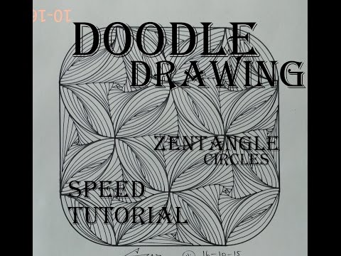 How to Draw Complex Zentangle Design for Beginners, Speed Tutorial Doodle Drawing #8 Step by Step