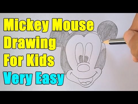 How to Draw Mickey Mouse Face for kids