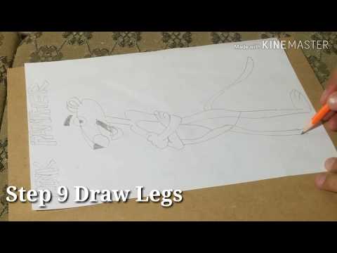 How to Draw Pink panther Step by Step #diy