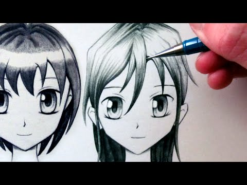 How to Draw a Manga Face - Front View [Female]