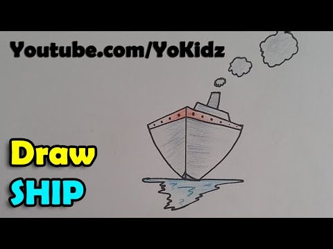 How to Draw a Ship - Step by step