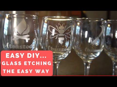 How to Etch Wine Glass the EASY way (Armour Etch &amp;amp; Cricut Vinyl Decals!)