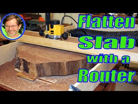 How to Flatten a Wood Slab on your Workbench with a Router