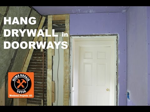 How to Hang Drywall in a Bathroom Doorway -- by Home Repair Tutor