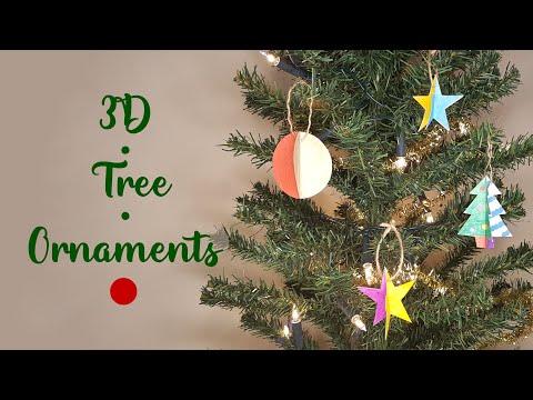 How to Make 3D Tree Ornaments for Christmas