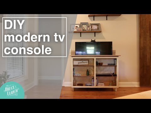 How to Make A Modern TV Console With A Motorized Lift || DIY Woodworking Tutorial