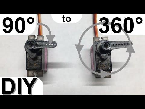 How to Make ANY servo rotate 360&deg; - EASY and FAST