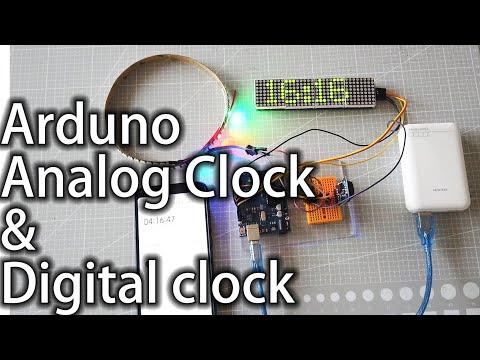 How to Make Analog Clock &amp;amp; Digital clock with Led Strip using Arduino