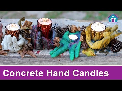 How to Make Cement Hand Candle Holders