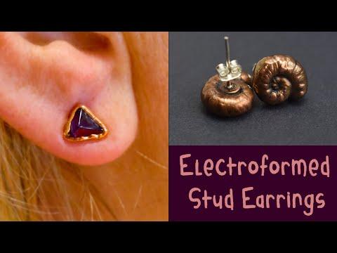 How to Make Copper Electroformed Earrings With A Simple Technique