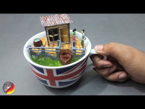 How to Make DIY Miniature Art|Landscape Realistic Cup Diorama