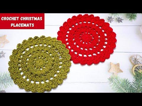 How to Make Easy Crochet Christmas Placemats