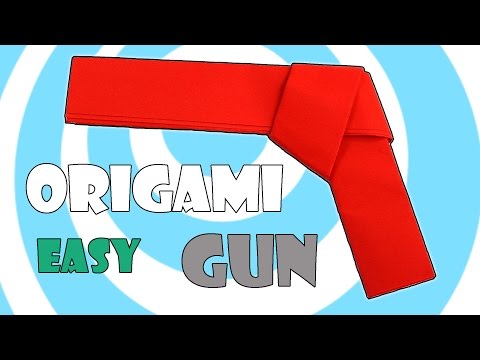 How to Make Easy Paper Origami Gun (Pistol) Tutorial