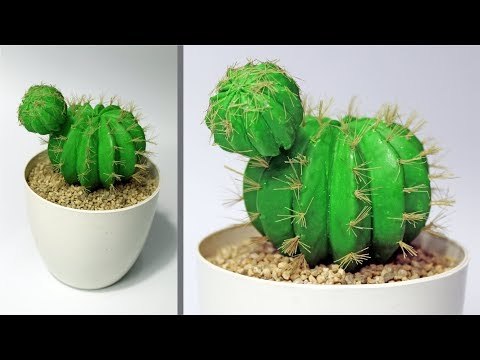 How to Make Faux Plant | DIY Barrel Cactus