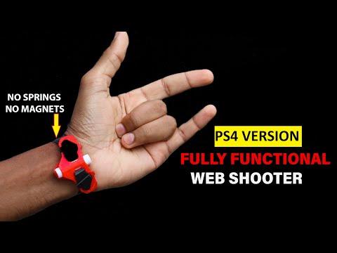 How to Make Functional Spider-Man PS4 Web Shooter without Spring and Magnet | Special Web Shooter