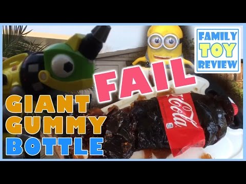 How to Make Huge Giant Gummy Coca Cola Bottle Challenge diy FAIL! Jello Dessert Recipe Gone Wrong