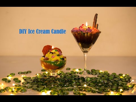 How to Make Ice Cream Candle By using Wax