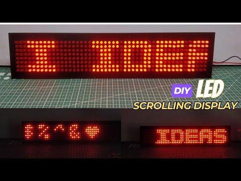 How to Make LED Scrolling Display | DIY Scrolling Text Display | LED Matrix