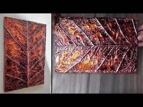 How to Make Leaf Embossed Painting | Metal Art