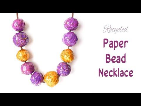 How to Make PAPER BEADS from Magazine Pages, Newspaper &amp;amp; More | Easy DIY Paper Bead Tutorial