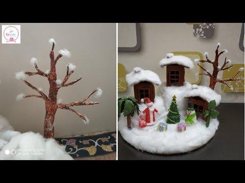 How to Make Paper Tree Branches Out of Tissue Paper | DIY Winter Tree Out of Paper | School Project