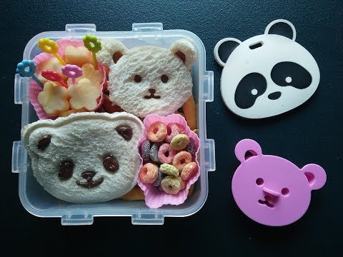 How to Make Quick and Easy Bento Box Snack Idea for Kids | Panda and Bear Bread Cutter